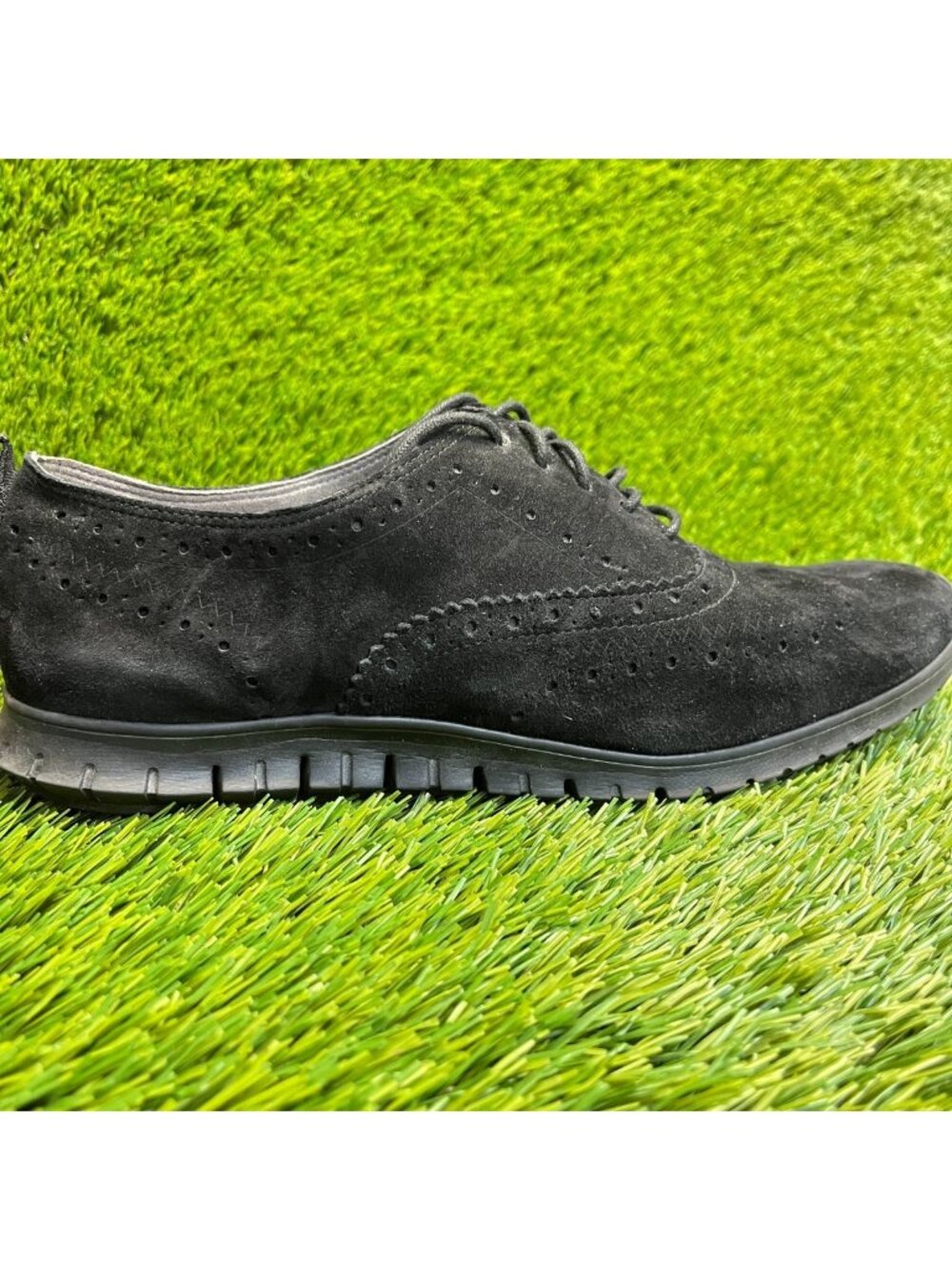 Cole Haan ZeroGrand Womens Size 9.5 Black Casual Classic Wingtip Oxford Shoes